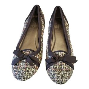 Seychelles Anthropologie Meadows Tone Tweed Ballet Kitten Heel